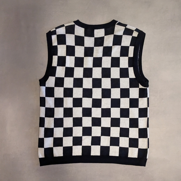 CHECK KNITTED VEST - Picture 2 of 3